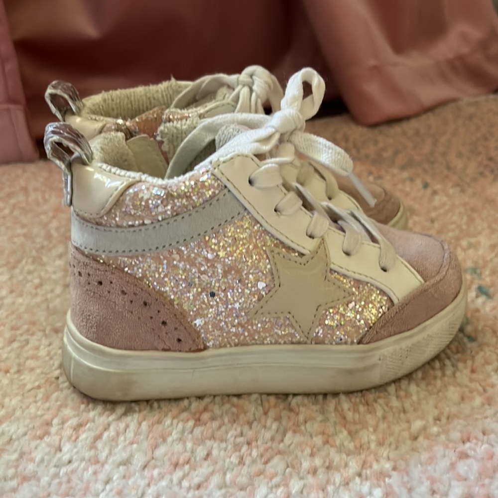 High top pink Steve Madden sneakers